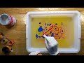 صب الطلاء/الرسم التجريدي التعليمي سهل للجميع.Pouring paint/Tutorial abstract painting for everyone