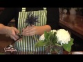 How to arrange flowers in a low vase