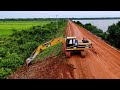 Dam Trimming Almost Complete Before Flooded The Excavator Team Speed Up Processing By Cat Excavator