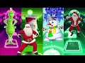 Grinch Vs Christmas cat Vs Snowman Vs Santa | Tiles Hop