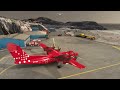 MSFS2020 Air Greenland Dash7 bumpy landing at Maniitsoq Airport (BGMQ)