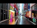 Cheonggyecheon Stream in Heavy Rain, from Myeongdong☔️ •[4k] Seoul, Korea