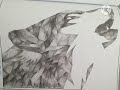 Wolf colour-by-number but I made it black and white??!!