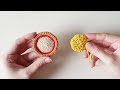 Crochet Mini Pizza Keychain | Amigurumi Tutorial | SpringDay DIY