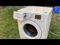 Stress test: WOOD wash in Samsung washing machine (VERY LOUD final spin)