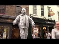 Silver man secret revealed London street performer, floating and levitating trick