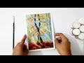 Autumn tree acrylic painting/ Easy Acrylic Painting for Beginners @Aryanvermastudios