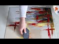 NEW- EFFECTIVE ABSTRACT ACRYLIC PAINTING/ LAYERING/ TEXTURE/ STEP BY STEP TUTORIAL/ DEMO