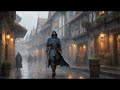 Lone knight on a rainy day in a medieval city Lofi music Relax