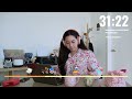 3 HOUR Study with Me at Home in my PJs 🧸🧦 | QnA during 10 min breaks + Background noise + Calm Piano