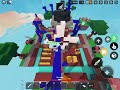 Beating a hacker in Roblox bedwars with my friend