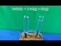 How To Produce Oxygen Gas At Home/OXYGEN AND HYDROGEN From Water |  Electrolysis Of Water At Home