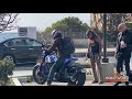 Keanu Reeves talking to fans about his 'ARCH Motorcycle' for 3 Minutes Straight in Malibu