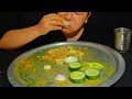 CHOLE CHANA WITH RICE &ALLO SABJI KACHE AAM 🥗 EATING [ SPICY VEG MUKBANG]  {Gyani Rana MAGAR}