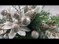 HOW TO MAKE A CHRISTMAS CENTERPIECE FLORAL ARRANGEMENT DIY 🎄*HIGH END* ELEGANT DESIGN 🎄