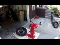 Motorcycle tire change with ebay tire changer