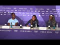 GABBY THOMAS WINS 200M GOLD, JULIEN ALFRED SILVER, BRITTANY BROWN BRONZE | PRESS CONFERENCE