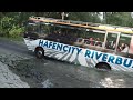 Amphibious Bus driving into River