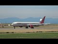 Air India Boeing 777 taxi and takeoff from Vancouver