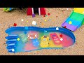 Crane Truck Rescue Mini Tractor Accident and Play With Lightning Mcqueen In The Sand - Toy Car Story