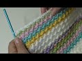 Easy Crochet Candy Stripes Baby/Toddler Blanket by Cody Tutorial - Two Row Repeat