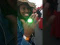 latrenia Bryant shows off her glow ring at the Krewe of Sant'Yago. #parade #santyago #nightparade