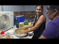 Guyanese conkie, coconut choka, and dinner with the family