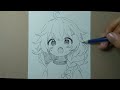 How to draw cute anime girl step by step | Anime drawing
