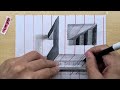 easy 3d drawing on paper for beginner