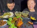 Braised Pork Juicy Belly,Chicken,Rice & Salad Mukbang||Nepali Style Food||Himal Rai Real Estate