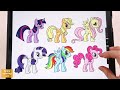 How To Draw My Little Pony 5 coloring Pages - easy drawing, coloring