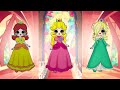 Disney Princess, Sonic & Ladybug  into  SUPER MARIO / DIYs Paper Dolls & Crafts