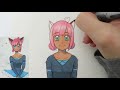 Redrawing MY SISTER'S Art Using THE SAME Art Supplies!