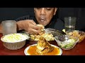 FEASTING ON FLAVORS BIG FISH HEAD CURRY, BOT VAJI, SALAD AND RICE MUKBANG SHOW.