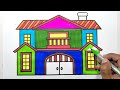 Big House Easy and Colourful drawing easy with colours