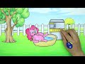 How to cure Pinkie Pie's bloated stomach? - MY LITTLE PONY | Stop Motion Paper