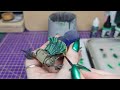How To Paint Green Textured Fabric FAST
