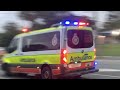 QAS Black Bumper 5324 Responding Code 1 Past Cleveland Ambulance/Fire Station