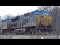 Old CSX AC4400 Locomotive With Smoking Brakes!