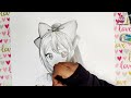 How to draw anime girl | easy drawing tutorial | cute anime girl drawing with pencil