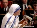 Acceptance Speech by Mother Teresa   Media Player at Nobelprize org