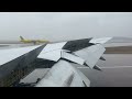 Firm Landing in rain at Chicago O'Hare in a 747 of Lufthansa