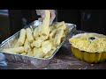 Easiest way to cut corn off the cob for freezing or canning. Using bundt pan and kernel cutter