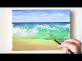 Easy Painting Waves / Sponge Technique for beginners