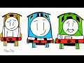 My drawing of the 3 big engines Gordon, Henry and Murdoch