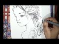 How To Draw A Portrait Drawing With Pen /Portrait Drawing Tutorial