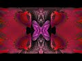 Dark Red Gradient Heart Blossoms Motion Graphic Art TV Screensaver