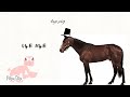 horse and pig