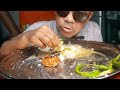 WATER RICE, VURI VAJI, EGG OMELETTE, GREEN CHILI & ONION EATING VIDEO ASMR MUKBANG SHOW.