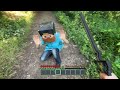 Minecraft in Real Life POV -  SECRET DIAMOND VILLAGER BASE Realistic Minecraft 創世神第一人稱真人版